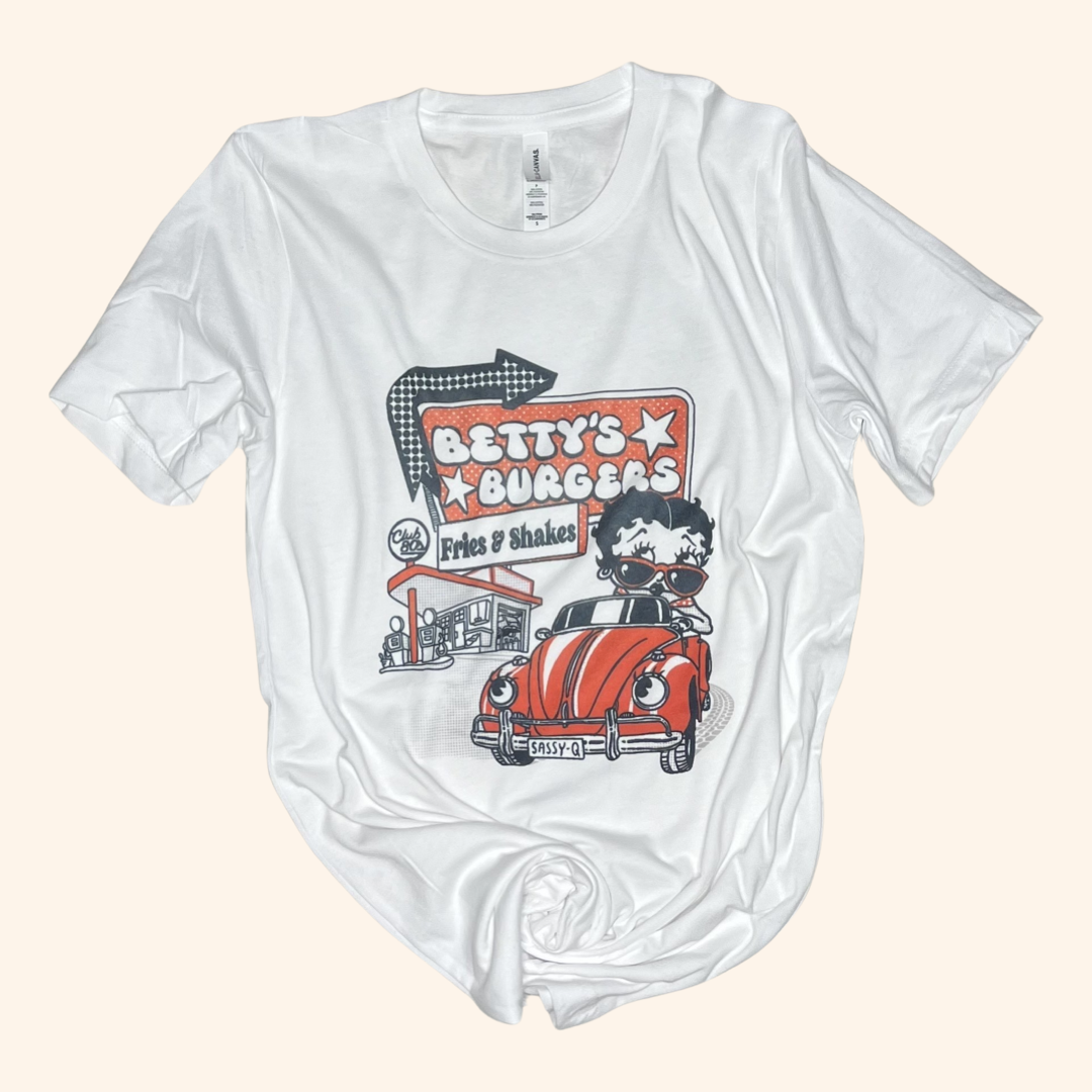 Betty's Burgers T-shirt (Vintage Feel)