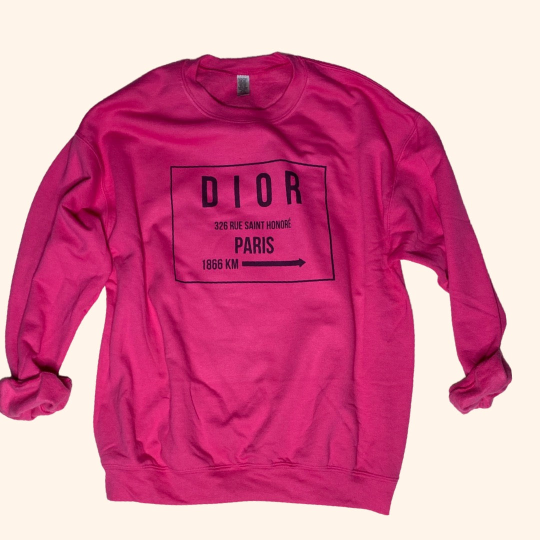 Take me to C Paris Pink Sweatshirt ( Vintage Feel )