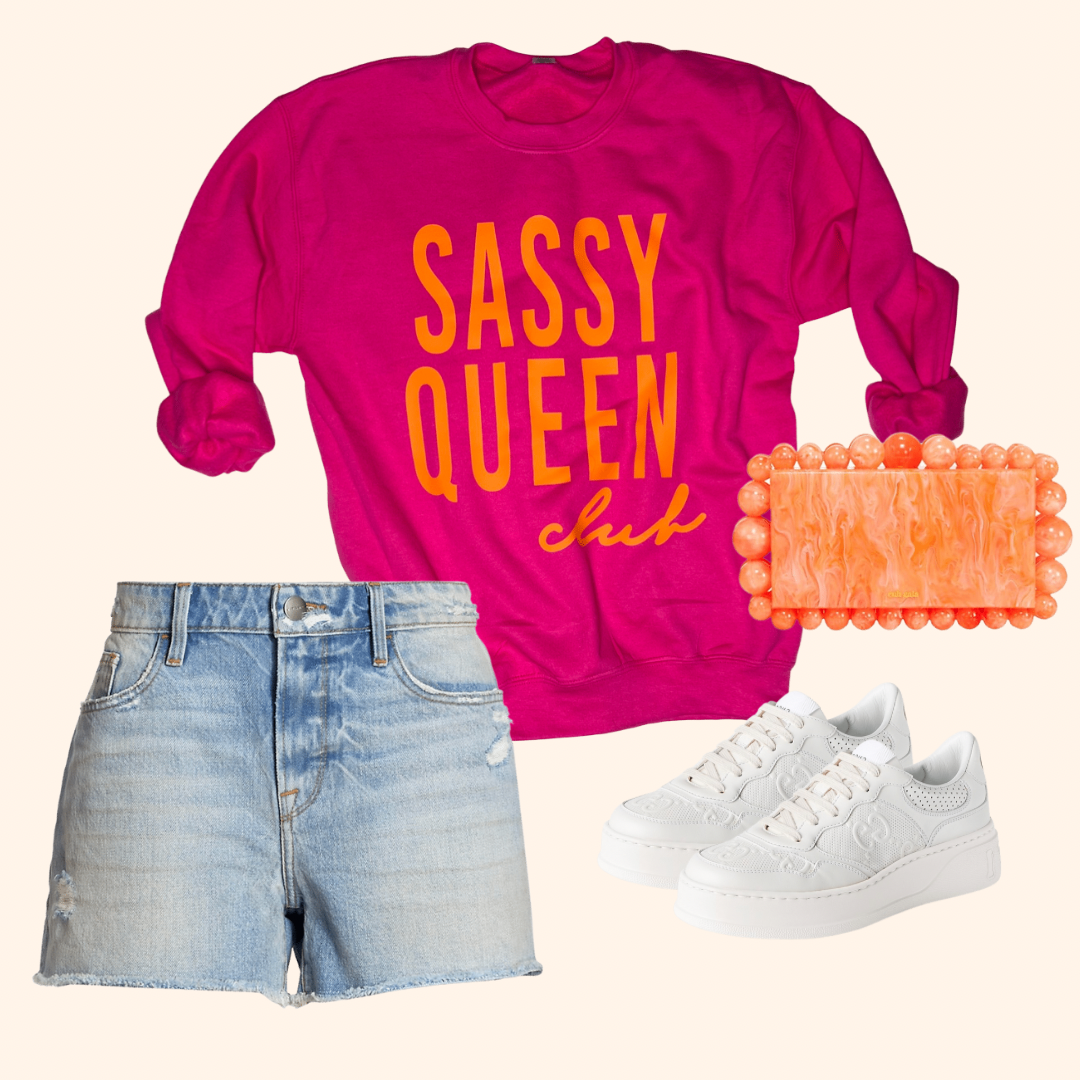 Sassy Queen Club Sweatshirt (vintage feel)