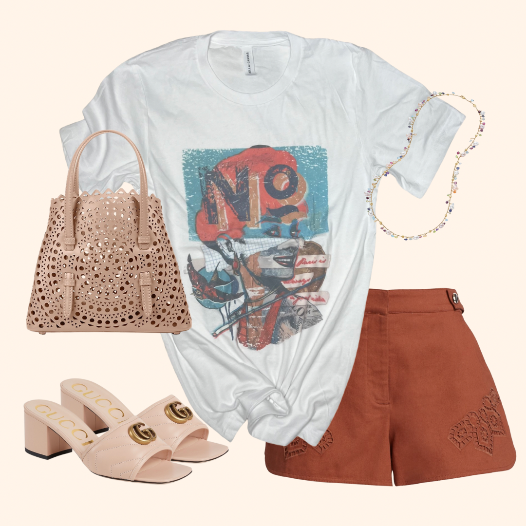 Audrey in Paris Graphic T-shirt ( Vintage Feel ) Band Tee
