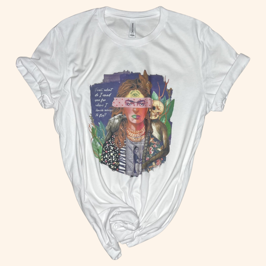 Modern Frida Tee Shirt ( Vintage Feel )