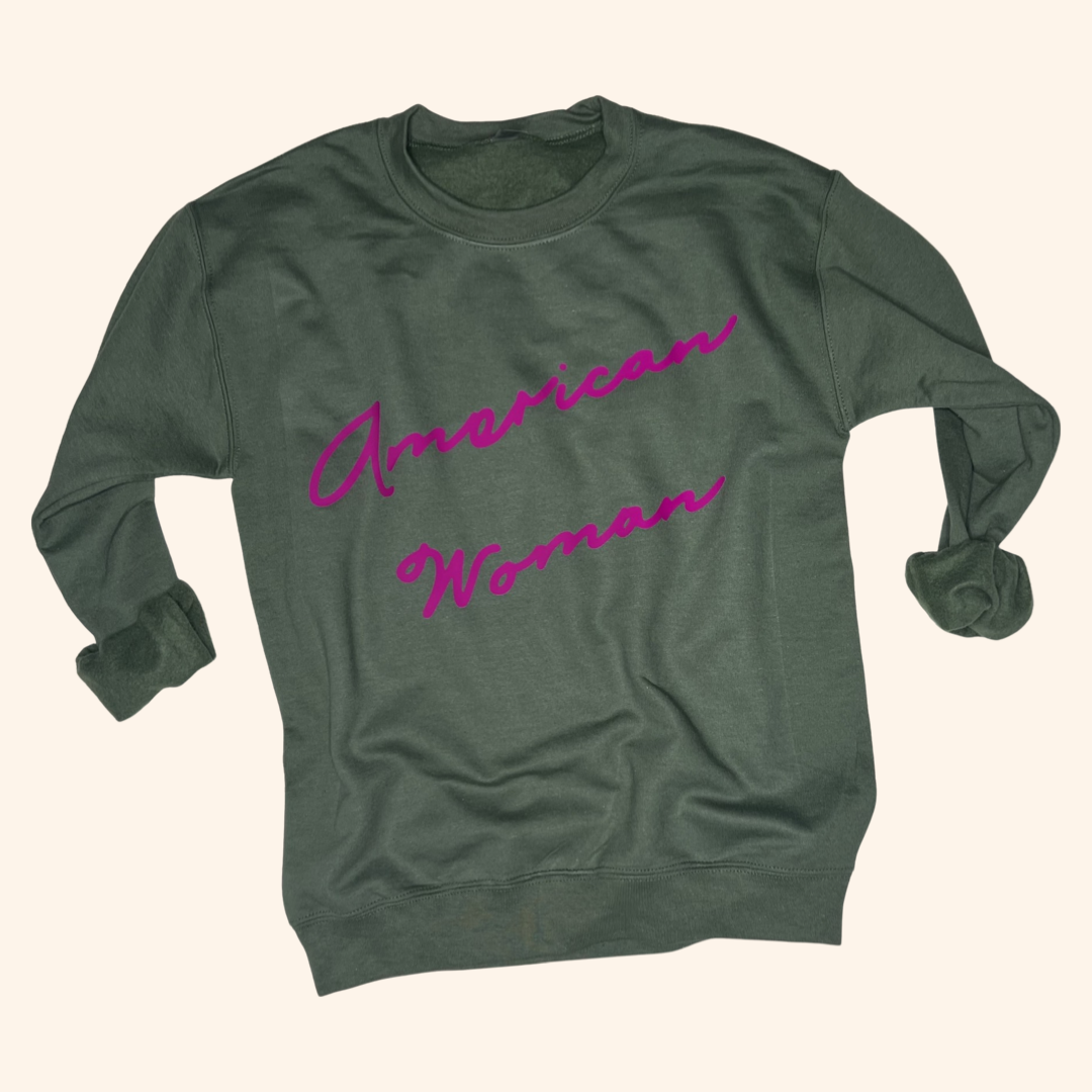 American Woman Sweatshirt ( Vintage Feel )