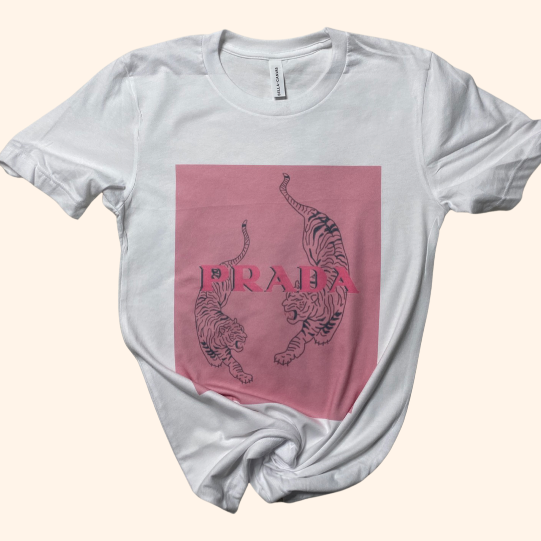 Pretty in Pink Graphic Tee Shirt ( Vintage Feel )