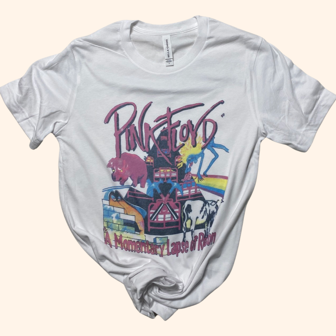 Pink Band Tee Graphic T-shirt ( Vintage Feel )