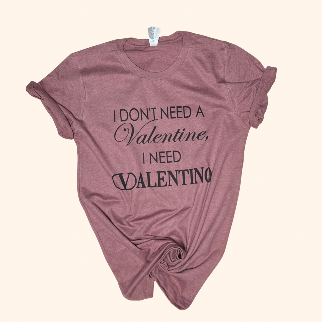 No Valentine Graphic Tee Shirt ( Vintage Feel )