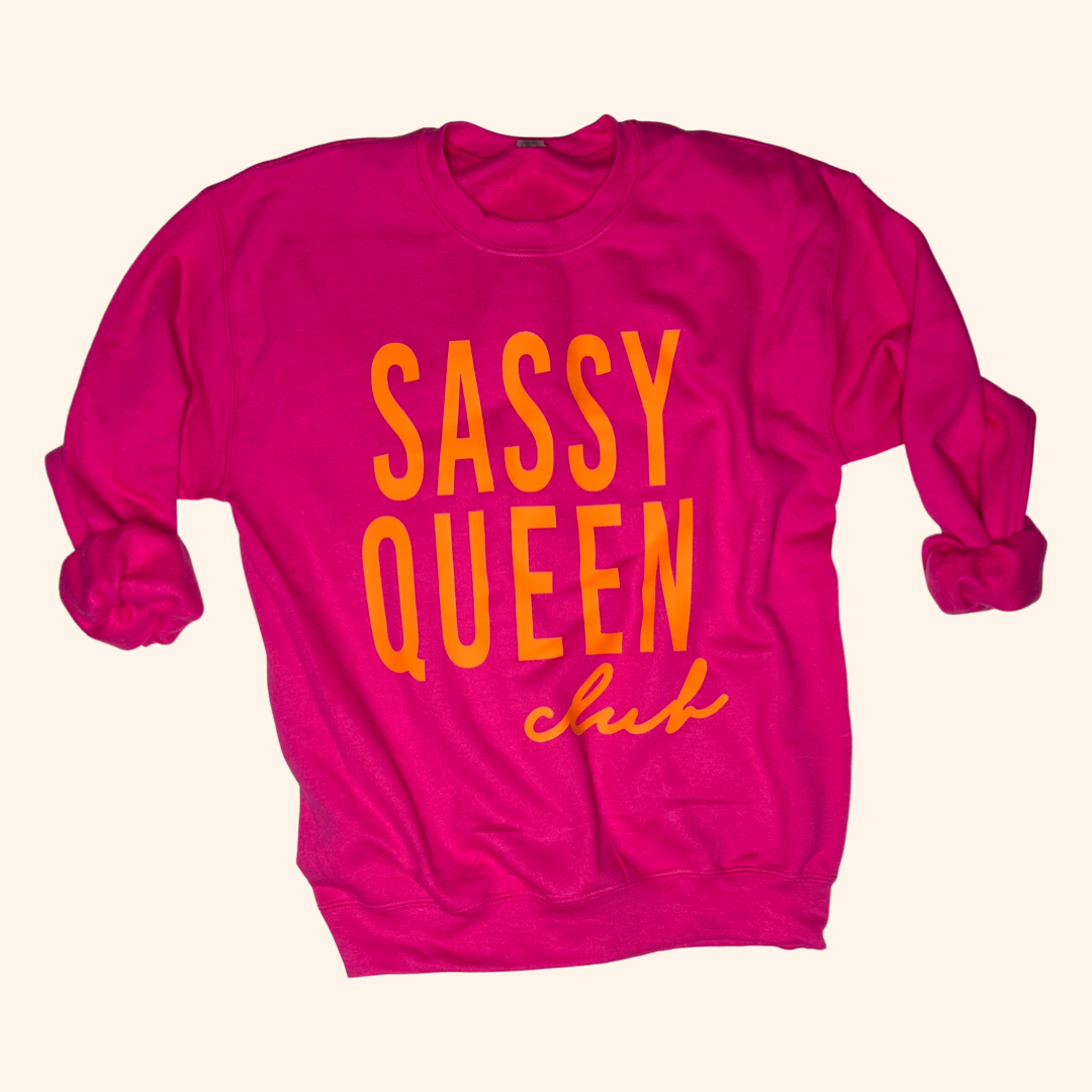 Sassy Queen Club Sweatshirt ( Vintage Feel )