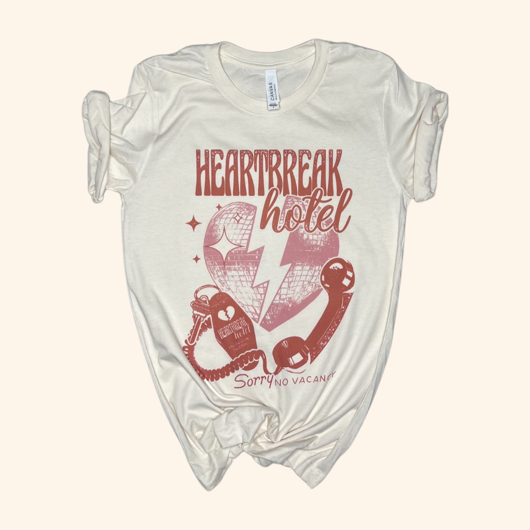 Heartbreak Hotel Graphic T-shirt ( Vintage Feel ) Band Tee